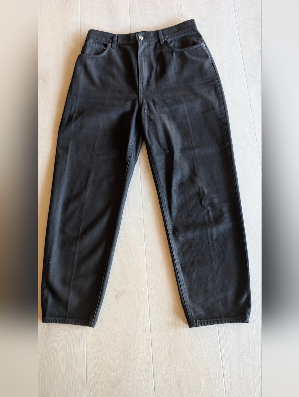 Toteme Black High-Rise Straight Leg Pants